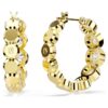 Imber Hoop Earrings Round Cut, White, Gold-Tone Plated