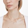 Imber Necklace Mixed Cuts, White, Gold-Tone Plated Imber Necklace Mixed Cuts, White, Gold-Tone Plated