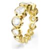 Imber Ring Mixed Round Cuts, White, Gold-Tone Plated