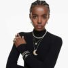 Imber Ring Round Cut, White, Gold-Tone Plated