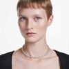 Imber Tennis Necklace Round Cut, White, Rhodium Plated