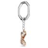 Key Ring Infinity, White, Mixed Metal Finish