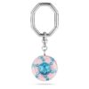 Key Ring Round Cut, Multicolored, Rhodium Plated