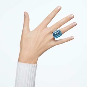 Lucent Cocktail Ring Octagon Cut, Blue Lucent Cocktail Ring Octagon Cut, Blue