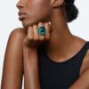 Lucent Cocktail Ring Octagon Cut, Green
