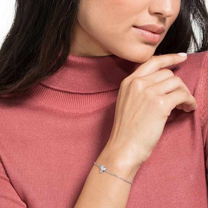 Magic Bracelet Angel, Blue, Rhodium Plated Magic Bracelet Angel, Blue, Rhodium Plated