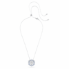 Magic Pendant and Brooch Snowflake, Blue, Rhodium Plated