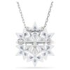 Magic Pendant and Brooch Snowflake, Blue, Rhodium Plated