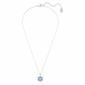 Magic Pendant Snowflake, Blue, Rhodium Plated
