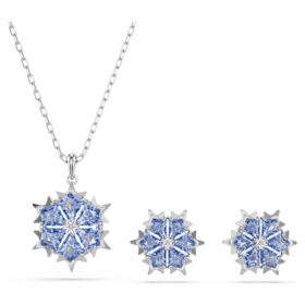 Magic Set Snowflake, Blue, Rhodium Plated