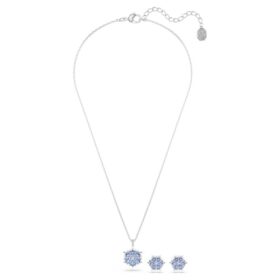 Magic Set Snowflake, Blue, Rhodium Plated