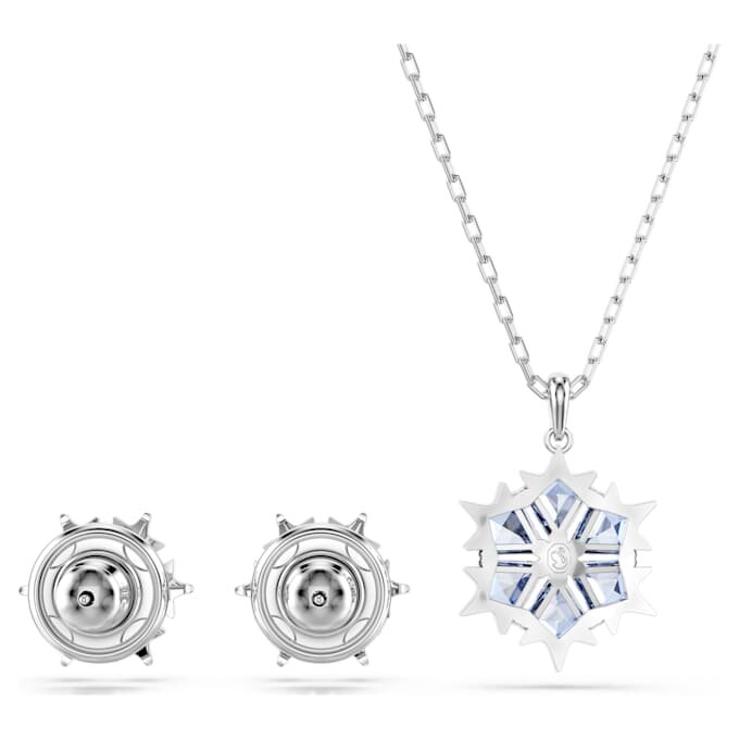 Magic Set Snowflake, Blue, Rhodium Plated Magic Set Snowflake, Blue, Rhodium Plated