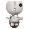 Mathilde Bag Charm Rabbit, Gray, Stainless Steel