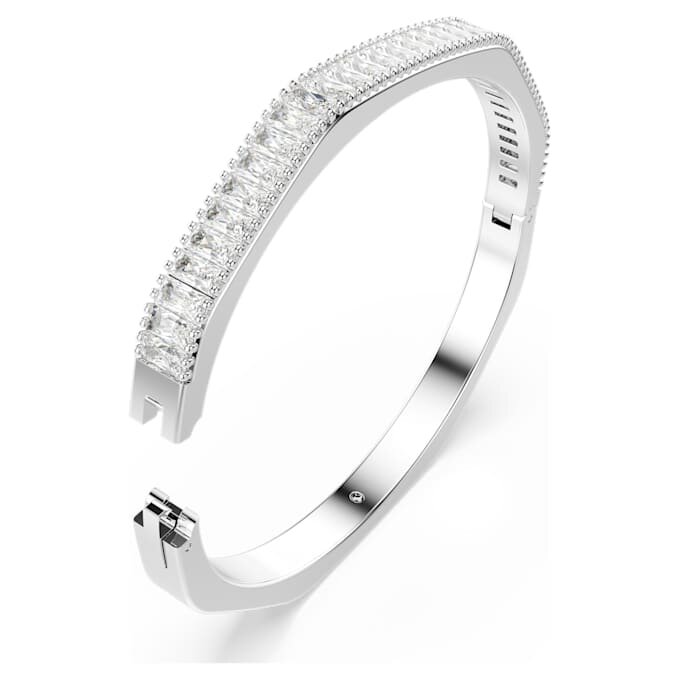 Matrix Bangle Baguette Cut, Octagon Shape, White, Rhodium Plated Matrix Bangle Baguette Cut, Octagon Shape, White, Rhodium Plated