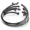 Matrix Bangle Mixed Cuts, Bouquet, Multicolored, Ruthenium Plated Matrix Bangle Mixed Cuts, Bouquet, Multicolored, Ruthenium Plated
