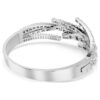 Matrix Bangle Mixed Cuts, White, Rhodium Plated