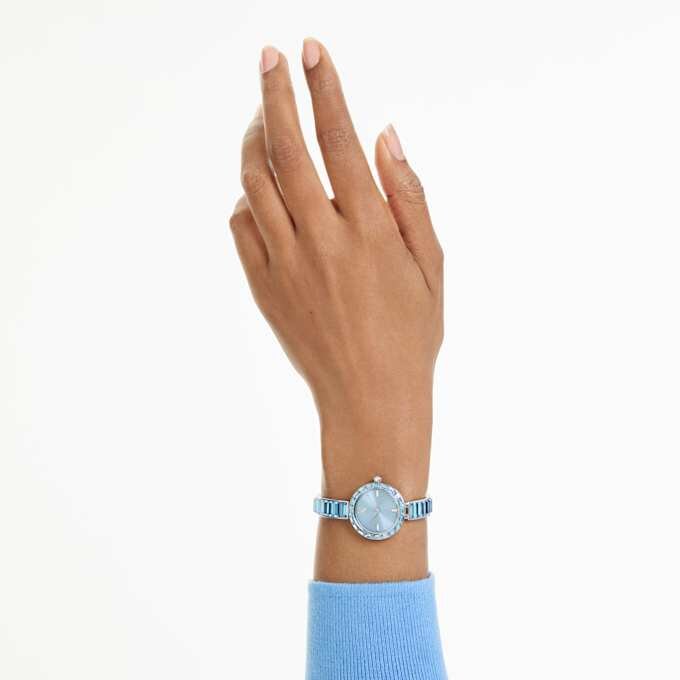 Matrix Bangle Watch Swiss Made, Crystal Bracelet, Blue, Stainless Steel Matrix Bangle Watch Swiss Made, Crystal Bracelet, Blue, Stainless Steel