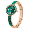 Matrix Bangle Watch Swiss Made, Crystal Bracelet, Green, Champagne Gold-Tone Finish Matrix Bangle Watch Swiss Made, Crystal Bracelet, Green, Champagne Gold-Tone Finish