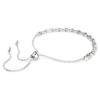 Matrix Bracelet Crystal Pearl, Round Cut, White, Rhodium Plated