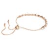 Matrix Bracelet Crystal Pearl, Round Cuts, White, Rose Gold-Tone Plated