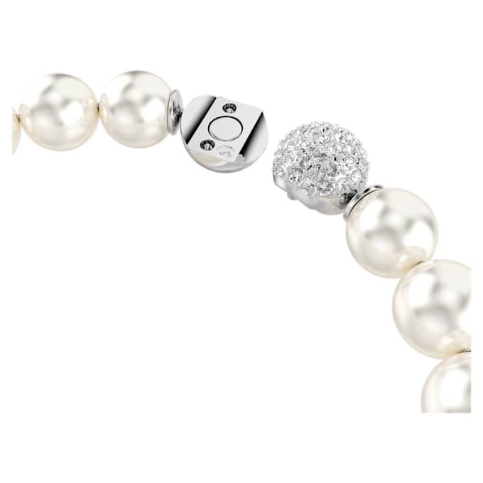 Matrix Bracelet Crystal Pearl, White, Rhodium Plated Matrix Bracelet Crystal Pearl, White, Rhodium Plated