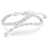 Matrix Bracelet Mixed Cuts, White, Rhodium Plated Matrix Bracelet Mixed Cuts, White, Rhodium Plated