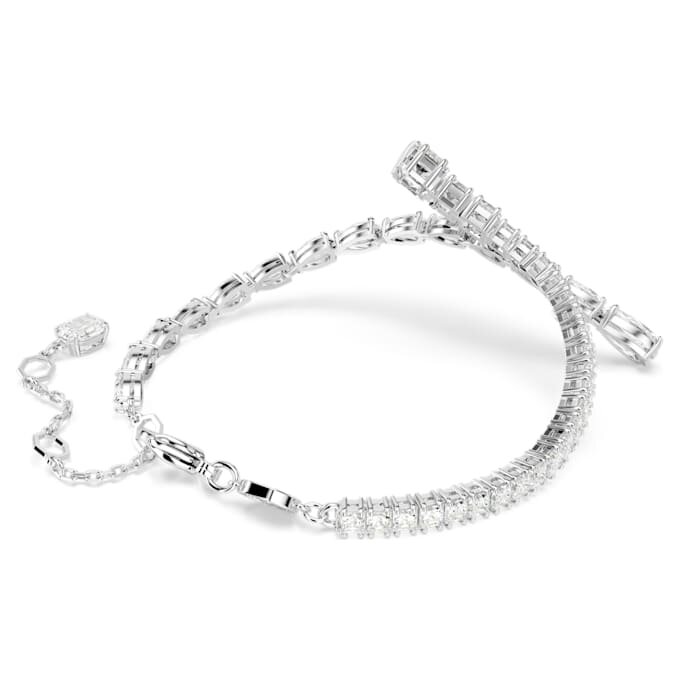 Matrix Bracelet Mixed Cuts, White, Rhodium Plated Matrix Bracelet Mixed Cuts, White, Rhodium Plated