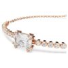 Matrix Bracelet Mixed Cuts, White, Rose Gold-Tone Plated Matrix Bracelet Mixed Cuts, White, Rose Gold-Tone Plated