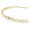 Matrix Bracelet Round Cut, White, Gold-Tone Plated