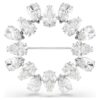 Matrix Brooch Pear Cut, White, Rhodium Plated Matrix Brooch Pear Cut, White, Rhodium Plated