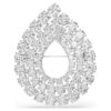 Matrix Brooch Round Cut, White, Rhodium Plated Matrix Brooch Round Cut, White, Rhodium Plated