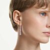 Matrix Drop Earrings Gradient of Round Cuts, Multicolored, Rhodium Plated Matrix Drop Earrings Gradient of Round Cuts, Multicolored, Rhodium Plated