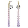 Matrix Drop Earrings Gradient of Round Cuts, Multicolored, Rhodium Plated Matrix Drop Earrings Gradient of Round Cuts, Multicolored, Rhodium Plated