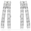 Matrix Ear Cuffs Round Cut, White, Rhodium Plated Matrix Ear Cuffs Round Cut, White, Rhodium Plated