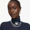 Matrix Hoop Earrings Baguette Cut, Ribbon, White, Rhodium Plated