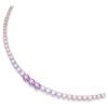 Matrix Necklace Gradient of Round Cuts, Multicolored, Rhodium Plated