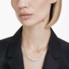 Matrix Necklace Gradient of Round Cuts, White, Rhodium Plated