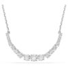 Matrix Necklace Gradient of Round Cuts, White, Rhodium Plated