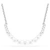 Matrix Necklace Gradient of Round Cuts, White, Rhodium Plated