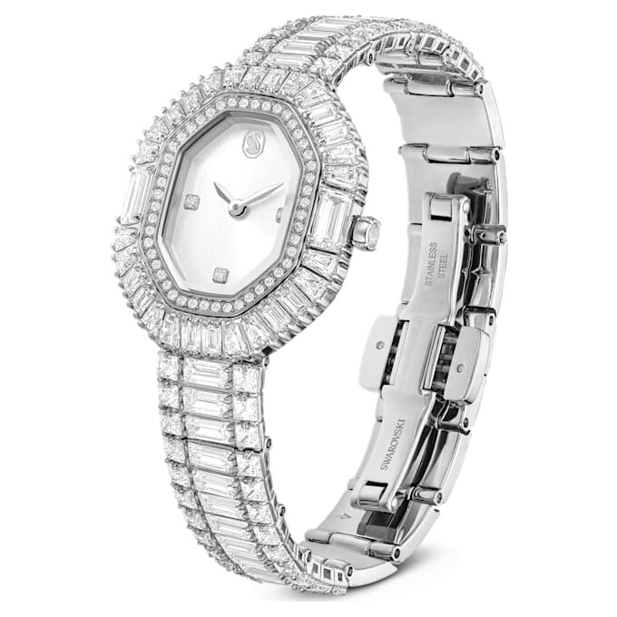 Matrix Octagon Watch Baguette Cut, Metal Bracelet, Silver Tone, Stainless Steel Matrix Octagon Watch Baguette Cut, Metal Bracelet, Silver Tone, Stainless Steel