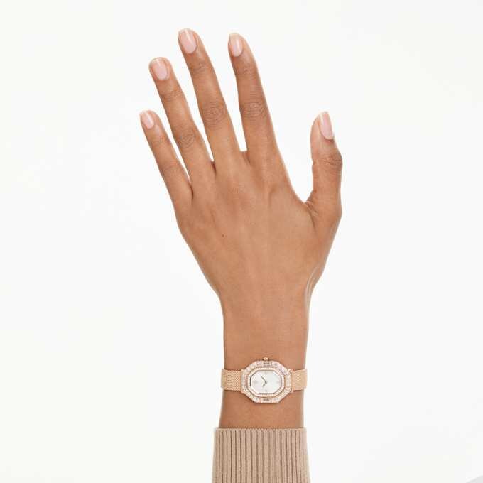 Matrix Octagon Watch Metal Bracelet, Rose Gold Tone, Rose Gold-Tone Finish Matrix Octagon Watch Metal Bracelet, Rose Gold Tone, Rose Gold-Tone Finish