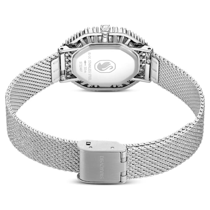 Matrix Octagon Watch Metal Bracelet, Silver Tone, Stainless Steel Matrix Octagon Watch Metal Bracelet, Silver Tone, Stainless Steel