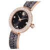 Matrix Pearl Bangle Watch Swiss Made, Crystal Bracelet, Black, Rose Gold-Tone Finish