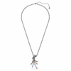 Matrix Pendant and Brooch Mixed Cuts, Bouquet, Multicolored, Ruthenium Plated
