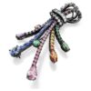 Matrix Pendant and Brooch Mixed Cuts, Bouquet, Multicolored, Ruthenium Plated