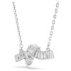 Matrix Pendant Baguette Cut, Knot, White, Rhodium Plated Matrix Pendant Baguette Cut, Knot, White, Rhodium Plated
