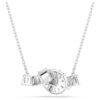 Matrix Pendant Baguette Cut, Knot, White, Rhodium Plated Matrix Pendant Baguette Cut, Knot, White, Rhodium Plated