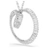 Matrix Pendant Baguette Cut, White, Rhodium Plated Matrix Pendant Baguette Cut, White, Rhodium Plated