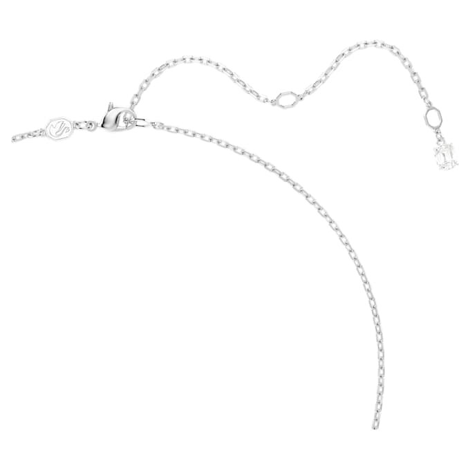 Matrix Pendant Baguette Cut, White, Rhodium Plated Matrix Pendant Baguette Cut, White, Rhodium Plated