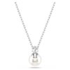 Matrix Pendant Crystal Pearl, Round Cut, White, Rhodium Plated Matrix Pendant Crystal Pearl, Round Cut, White, Rhodium Plated